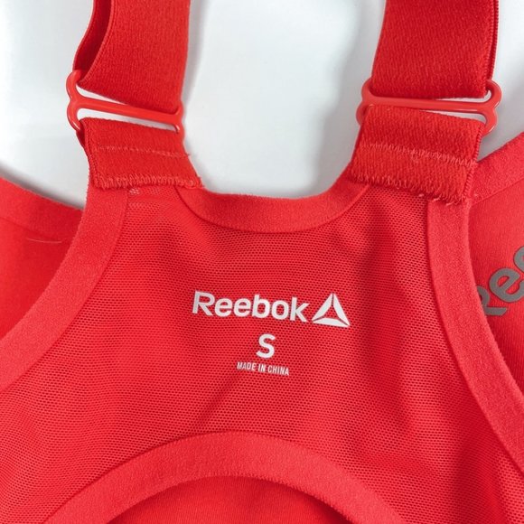 Reebok Red PlayDry Cross Back Mesh Full Support Size S - Picture 7 of 11